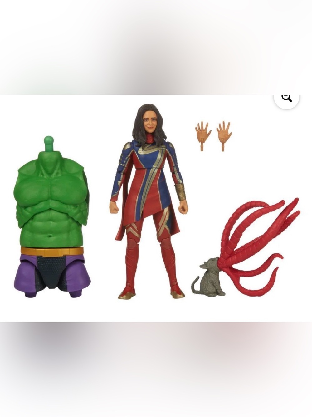 Hasbro Ms. Marvel Action Figure in Red, Blue and Gold